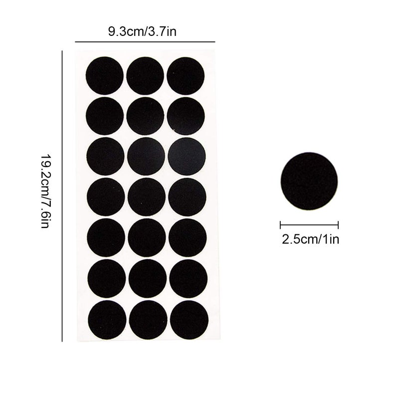 Iceyyyy 100+ Pieces Black Adhesive Felt Circles, Black Self-Adhesive Felt Sticker for Halloween DIY Projects, Professional Craft Finishing (1 Inch) - Image 2